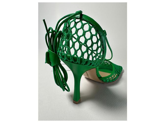 Bottega Veneta Sandali Stretch Mesh Grass Verde Taglia 37 - vista 11