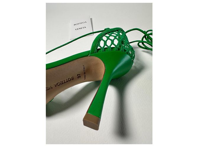 Bottega Veneta Sandali Stretch Mesh Grass Verde Taglia 37 - vista 12