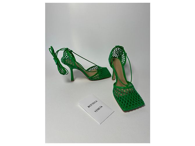 Bottega Veneta Sandali Stretch Mesh Grass Verde Taglia 37 - vista 16