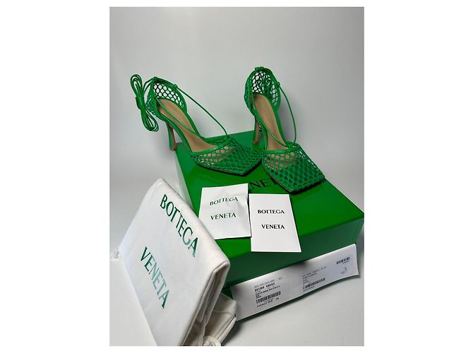 Bottega Veneta Sandali Stretch Mesh Grass Verde Taglia 37 - vista 3
