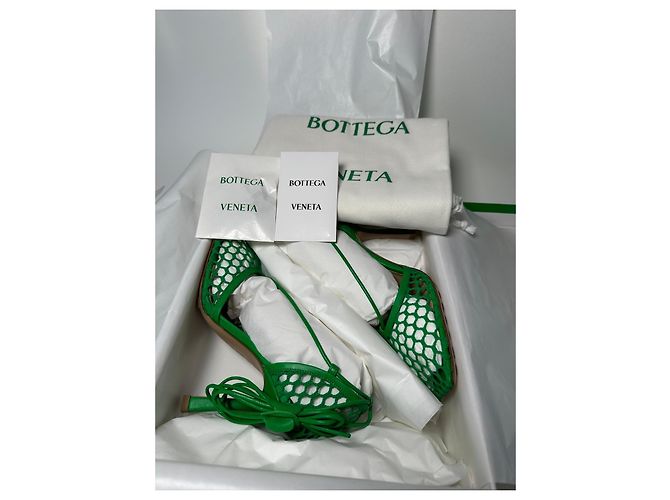 Bottega Veneta Sandali Stretch Mesh Grass Verde Taglia 37 - vista 4