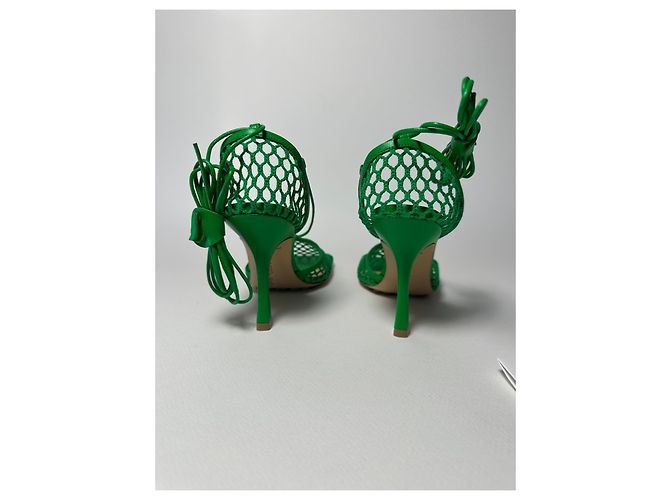 Bottega Veneta Sandali Stretch Mesh Grass Verde Taglia 37 - vista 5