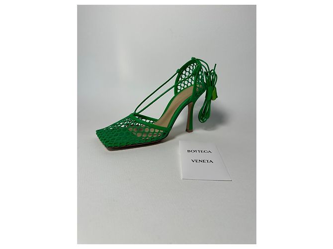 Bottega Veneta Sandali Stretch Mesh Grass Verde Taglia 37 - vista 7
