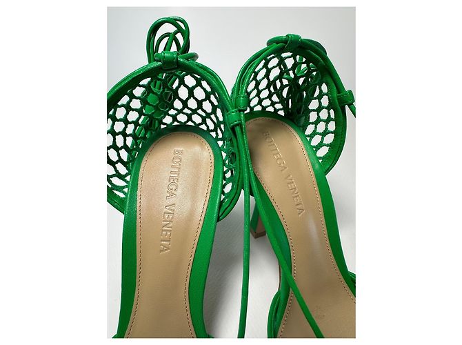 Bottega Veneta Sandali Stretch Mesh Grass Verde Taglia 37 - vista 9