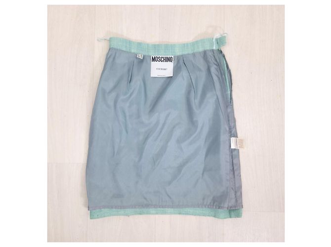Moschino minifalda verde agua Turquesa - vista 5