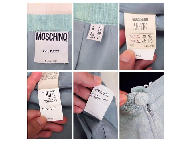 Moschino minifalda verde agua Turquesa - vista 7