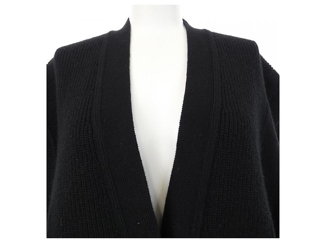 Hermès Chaleco de cachemira Hermes 36 Negro - vista 5