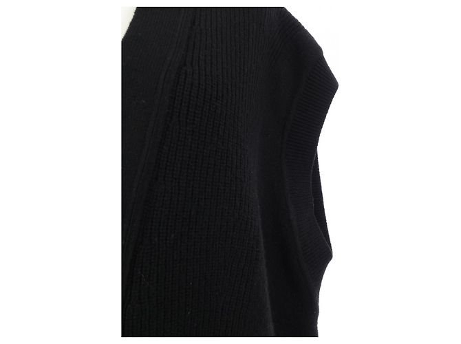 Hermès Chaleco de cachemira Hermes 36 Negro - vista 6