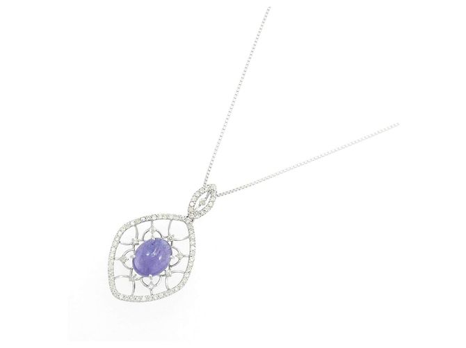 Autre Marque Collana in Tanzanite e Diamanti Au750 Porpora - vista 2