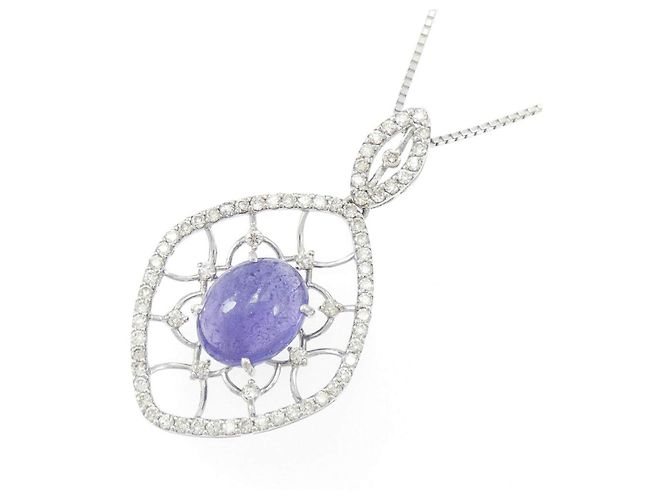 Autre Marque Collana in Tanzanite e Diamanti Au750 Porpora - vista 3