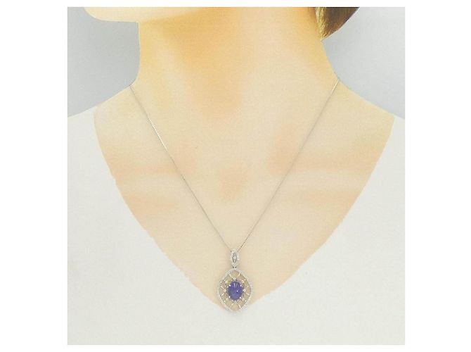 Autre Marque Collana in Tanzanite e Diamanti Au750 Porpora - vista 6