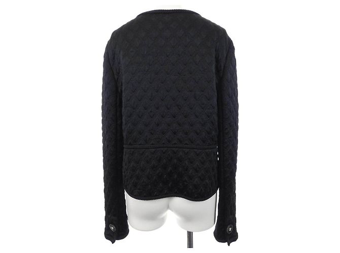 Chaqueta sin cuello Chanel Negro - vista 2