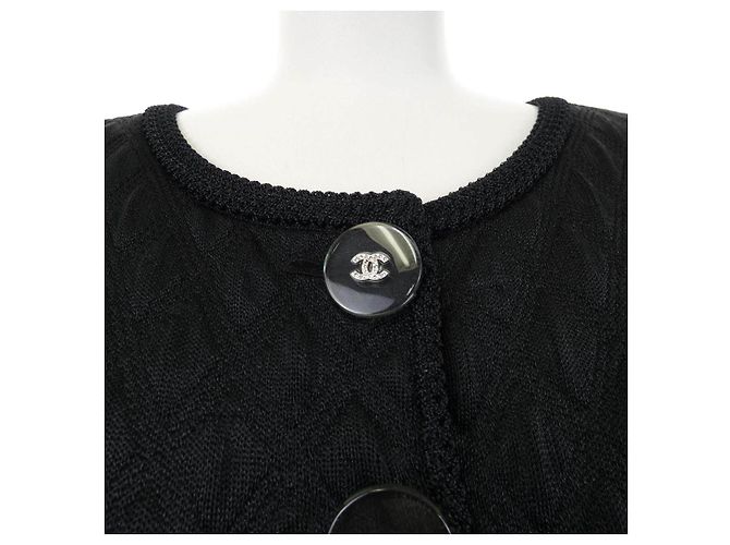 Chaqueta sin cuello Chanel Negro - vista 7