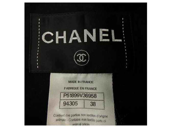 Chaqueta sin cuello Chanel Negro - vista 4