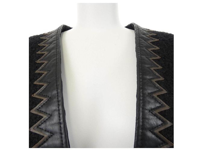 Chaqueta sin cuello Chanel Negro - vista 5