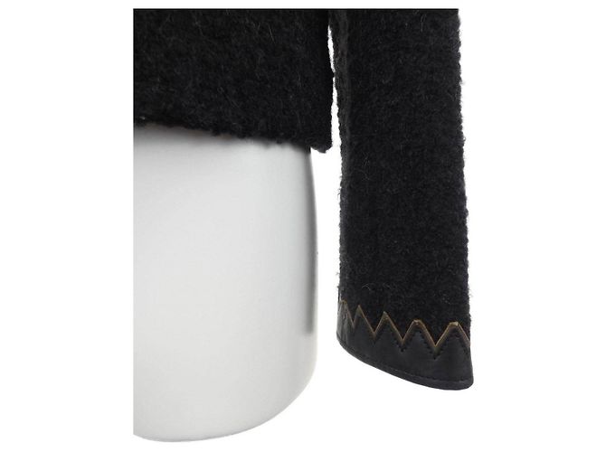 Chaqueta sin cuello Chanel Negro - vista 6