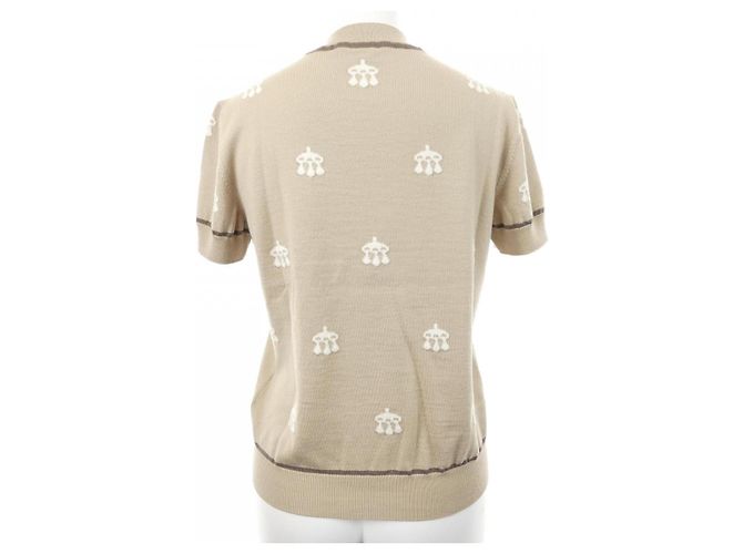 Hermès Wollstrickwaren Beige - Ansicht 2
