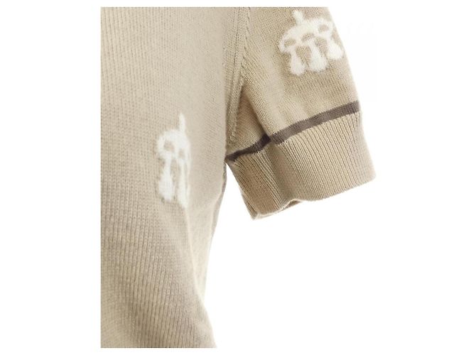 Hermès Wollstrickwaren Beige - Ansicht 6