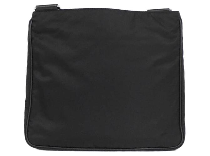 Prada Tessuto Saffiano Schultertasche Schwarz Silber - Ansicht 2