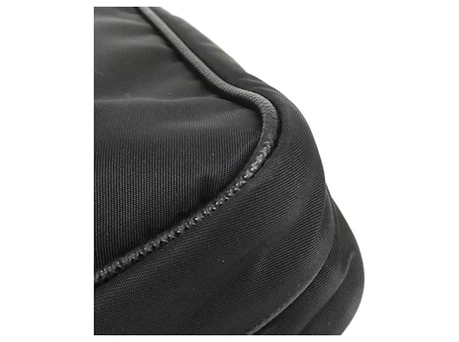 Prada Tessuto Saffiano Schultertasche Schwarz Silber - Ansicht 3