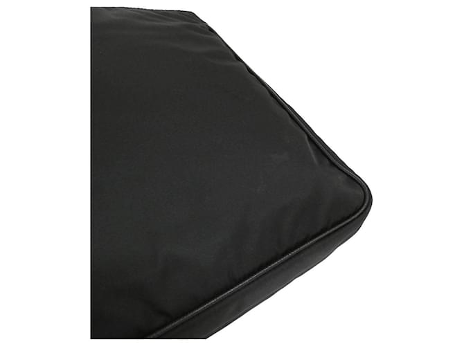 Prada Tessuto Saffiano Schultertasche Schwarz Silber - Ansicht 4