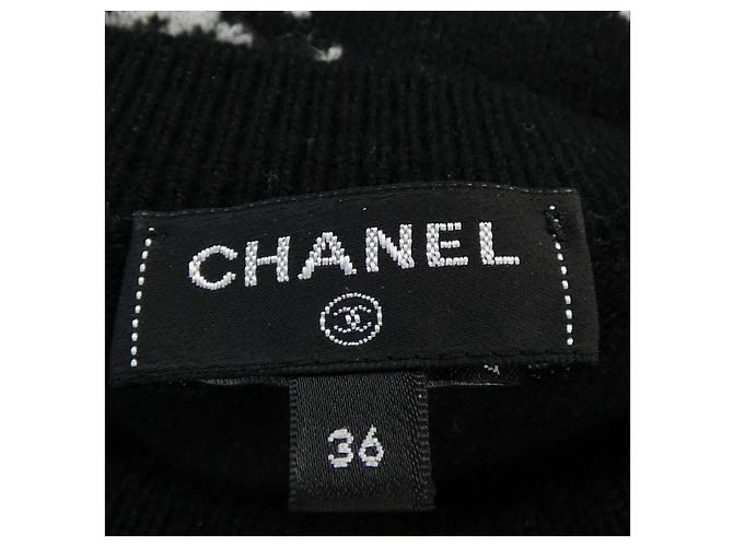 Chanel P72453K10396 22P Punto de Cachemira Negro Blanco - vista 5
