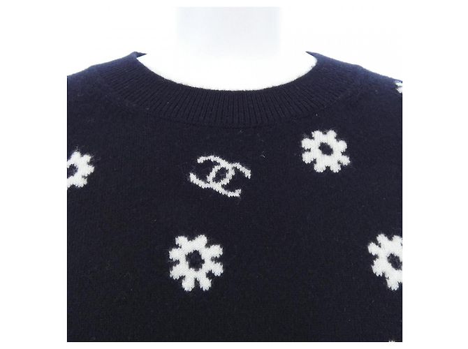 Chanel P72453K10396 22P Punto de Cachemira Negro Blanco - vista 6