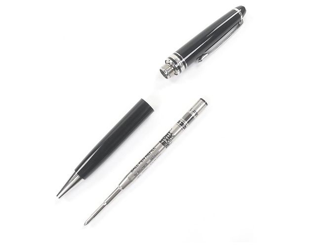 Penna a sfera Montblanc Meisterstück Platinum Nero Argento - vista 2