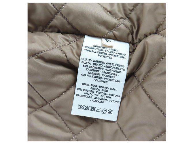 Abrigo Hermès 34 de poliéster Verde Caqui - vista 11
