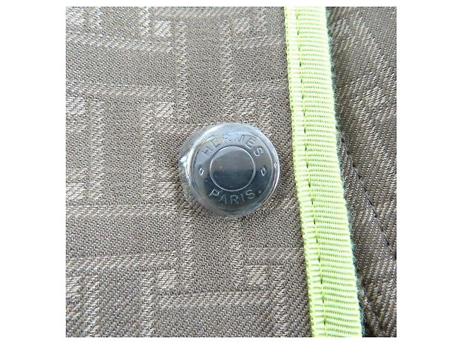Abrigo Hermès 34 de poliéster Verde Caqui - vista 6