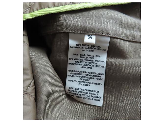 Abrigo Hermès 34 de poliéster Verde Caqui - vista 9