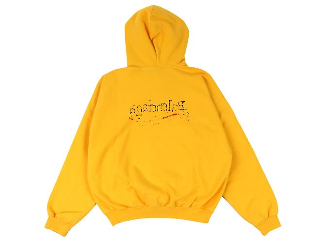 Balenciaga Campaign logo Hoodie Gelb - Ansicht 2