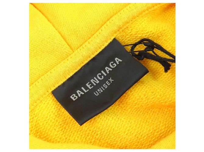 Balenciaga Campaign logo Hoodie Gelb - Ansicht 4