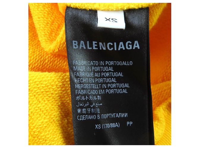 Balenciaga Campaign logo Hoodie Gelb - Ansicht 5
