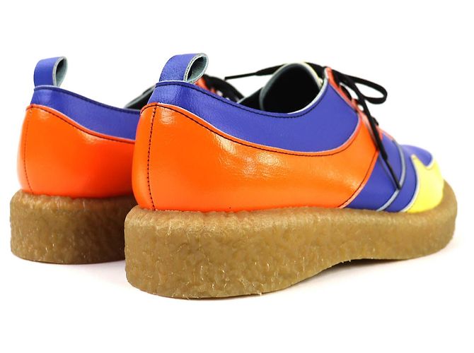 Autre Marque Leder-Sneaker COMME des GARCONS HOMME PLUS Blau Orange Gelb - Ansicht 6