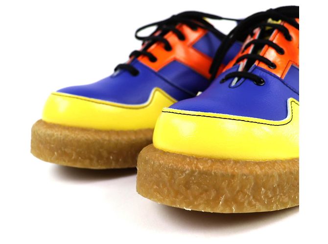 Autre Marque Leder-Sneaker COMME des GARCONS HOMME PLUS Blau Orange Gelb - Ansicht 7
