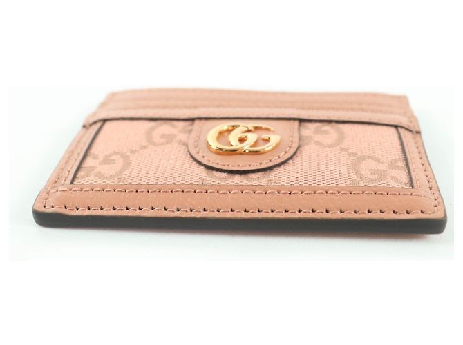 Tarjetero Gucci GG Supreme de piel Rosa - vista 4