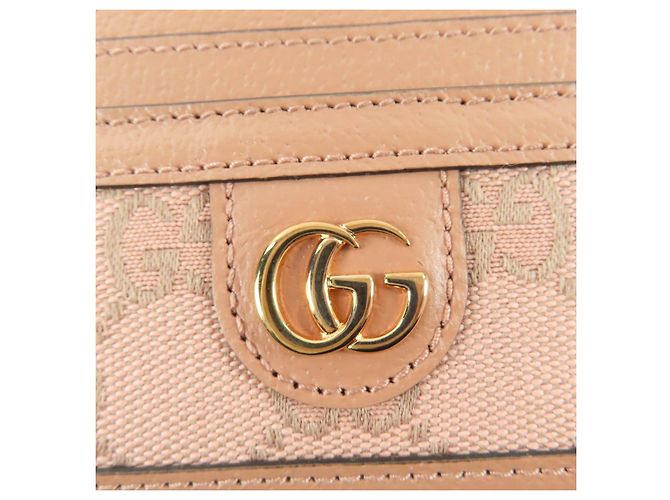 Tarjetero Gucci GG Supreme de piel Rosa - vista 6
