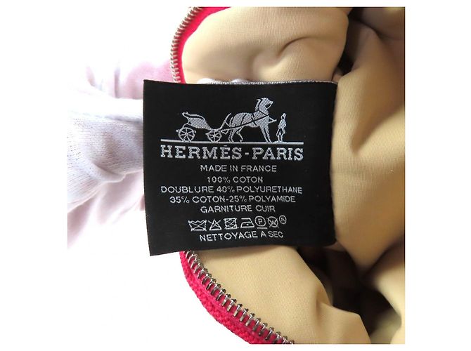 Hermès Bolide mini mini Cotton Cosmetics Pouch Rosa - vista 8