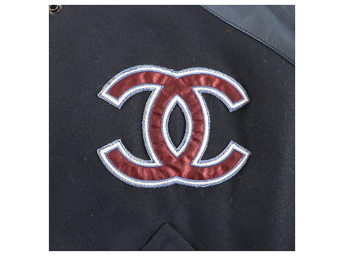 Chaqueta de lana Chanel Azul Azul marino - vista 6