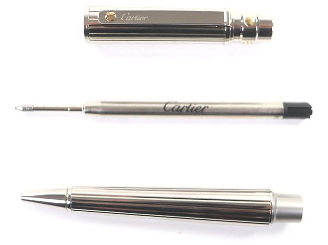 Penna a sfera Cartier Santos de Cartier Argento - vista 4