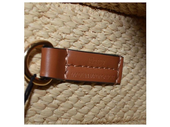 Loewe Paula's Ibiza Logo Convertible Tote Raffia Small Beige - vista 4
