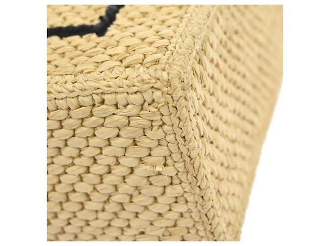 Loewe Paula's Ibiza Logo Convertible Tote Raffia Small Beige - vista 5