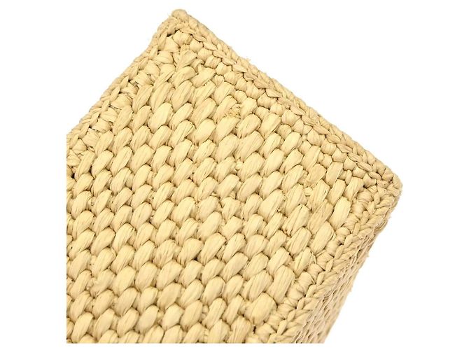 Loewe Paula's Ibiza Logo Convertible Tote Raffia Small Beige - vista 7