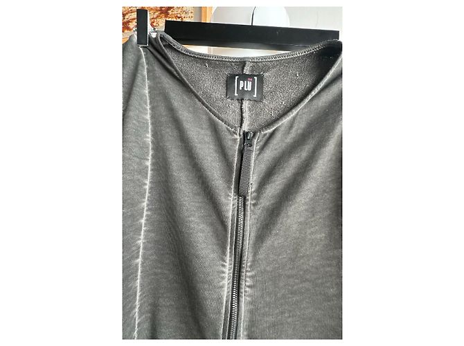 Munthe Plus Simonsen Mono PLU gris con cremallera frontal - vista 2