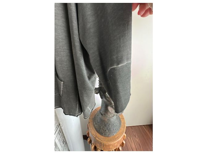Munthe Plus Simonsen Sudadera gris PLU con detalle de tul - vista 6