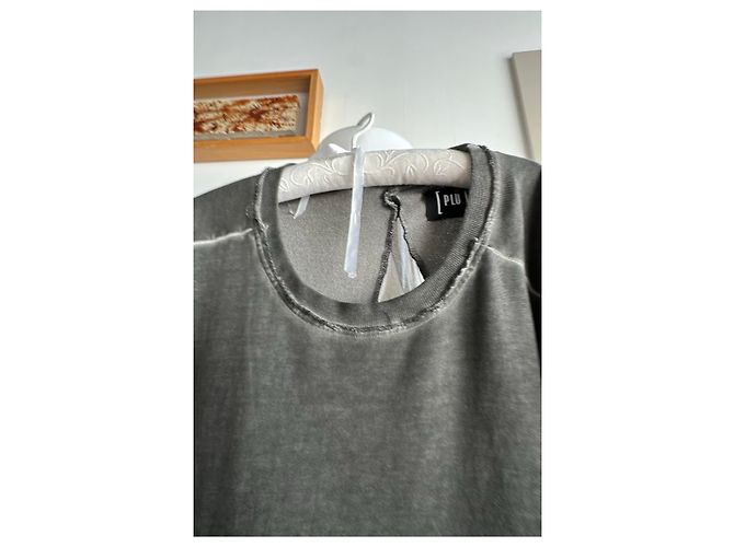 Munthe Plus Simonsen Sudadera gris PLU con detalle de tul - vista 7