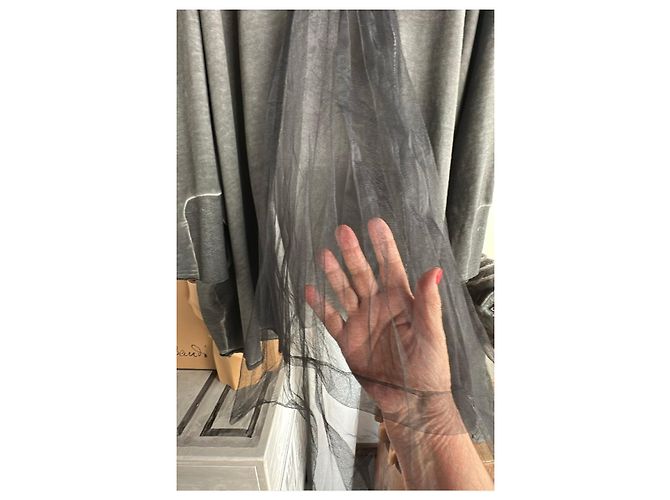 Munthe Plus Simonsen Sudadera gris PLU con detalle de tul - vista 9