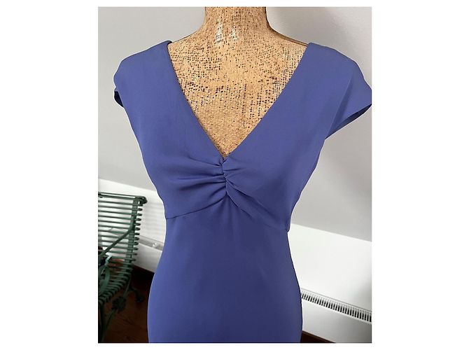 Autre Marque Armani Collezioni Abito Maxi Blu Viola - vista 5