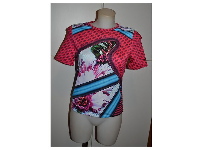Camiseta Adidas x Mary Katrantzou Rosa Blanco Roja Azul Verde - vista 2